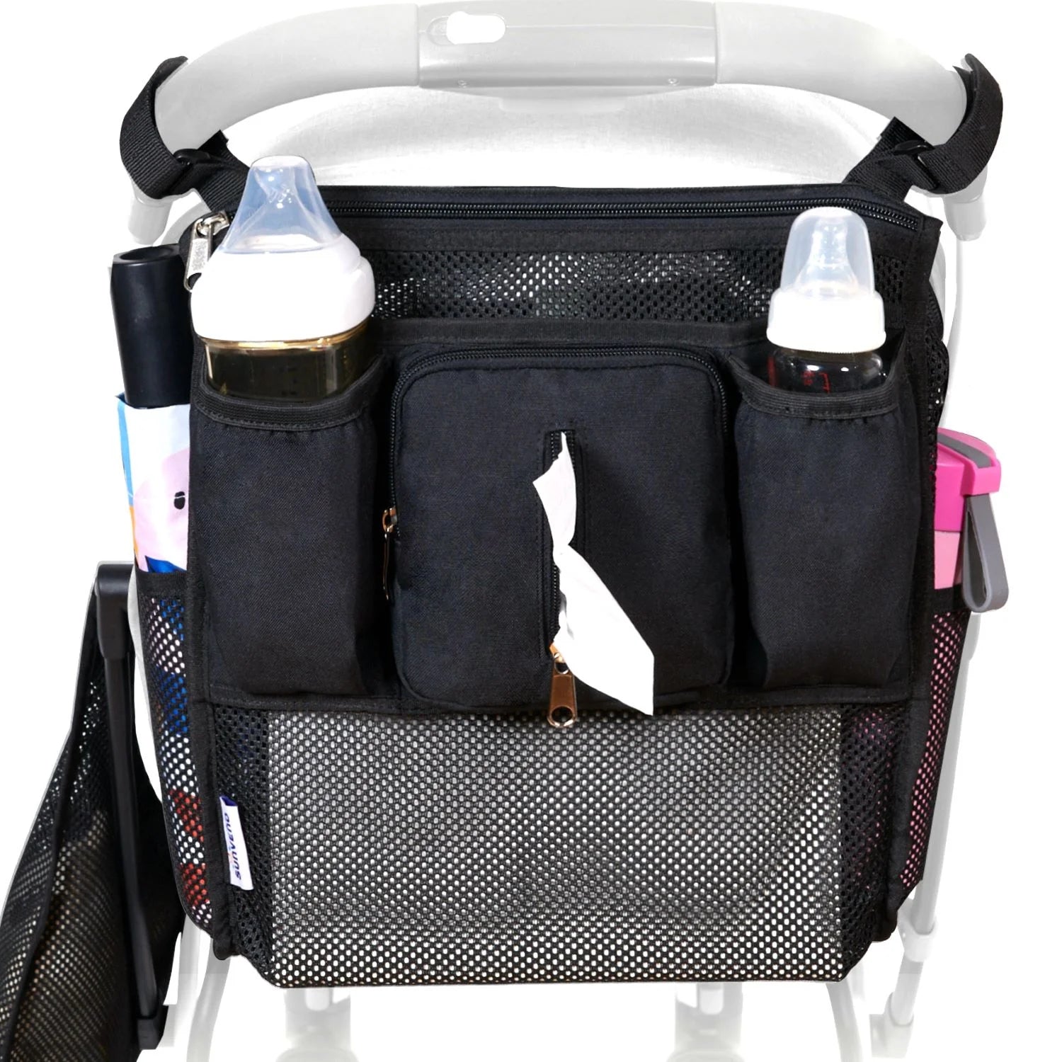 2-in-1 Stroller Cup Holder Organizer
