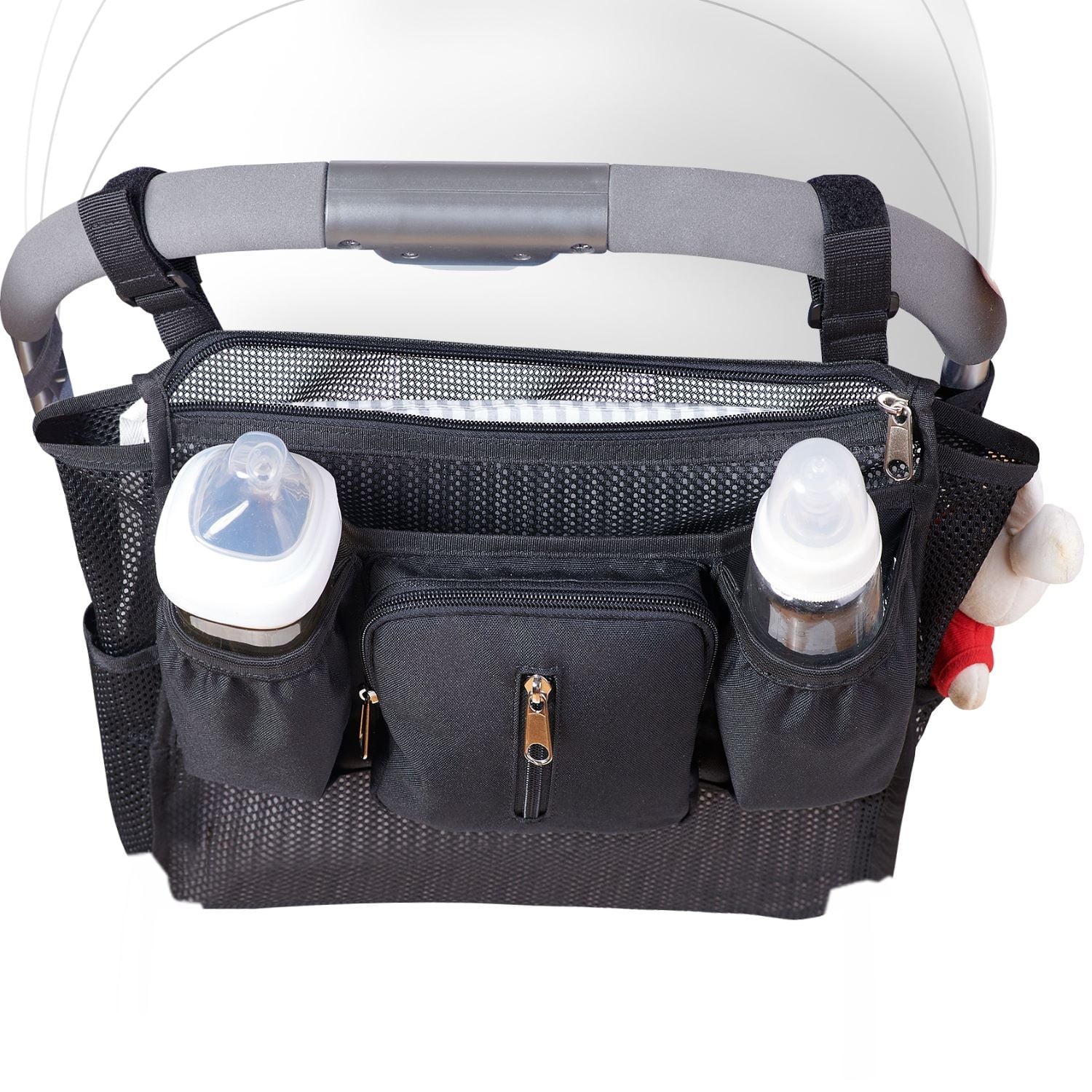 2-in-1 Stroller Cup Holder Organizer