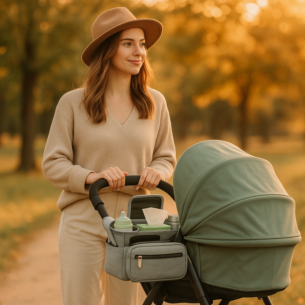 Premium Stroller Organizer Bag - Gray