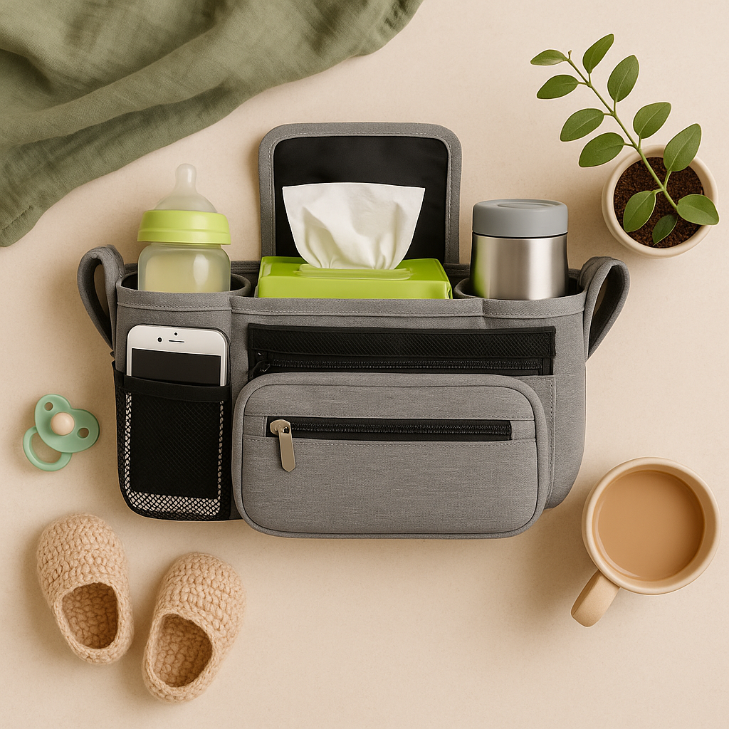 Premium Stroller Organizer Bag - Gray