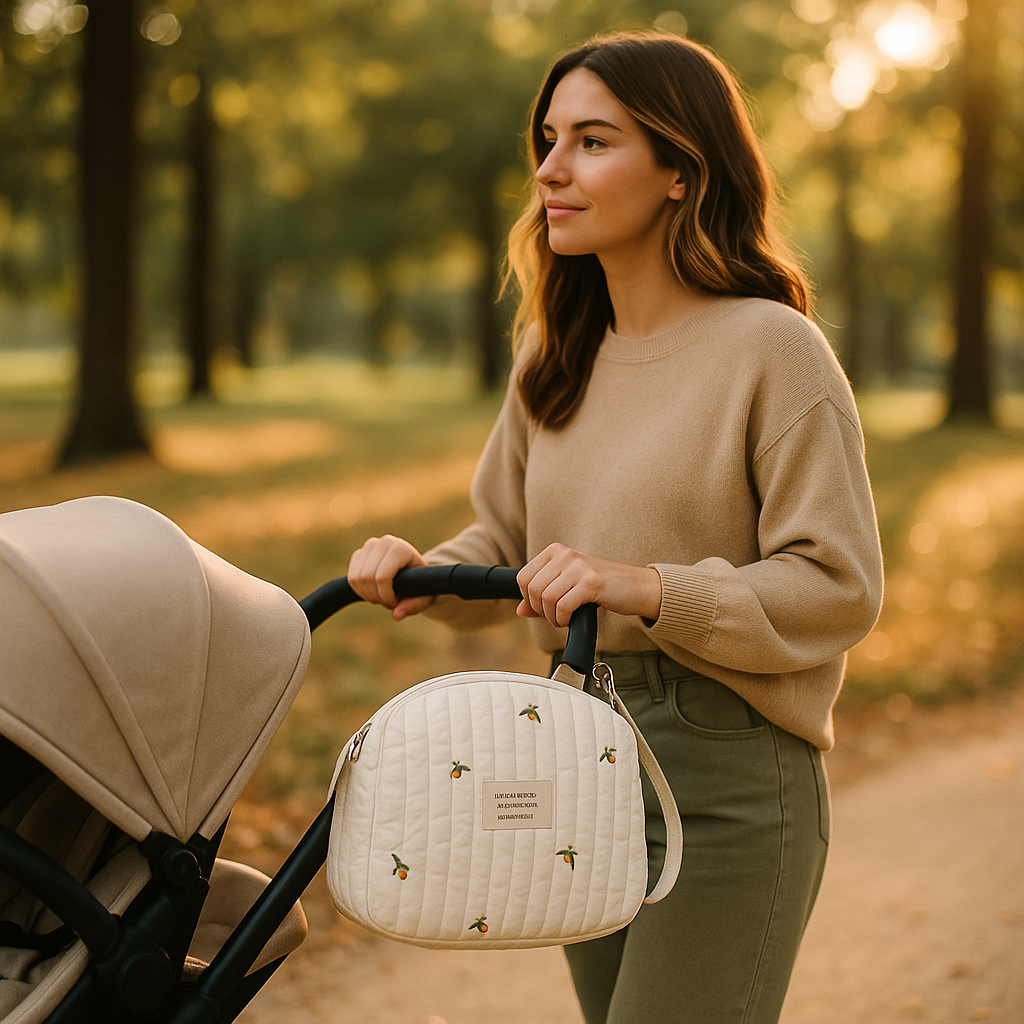 Quilted Stroller Diaper Bag